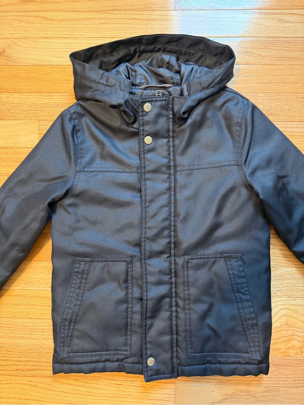 GAP Kids Black Hooded Puffer Coat